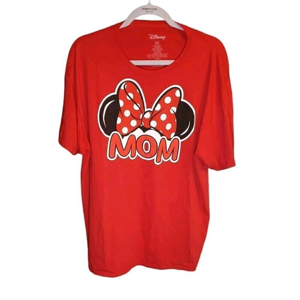 Disney Red Minnie Mouse "MOM" T-Shirt Women's Size XL
